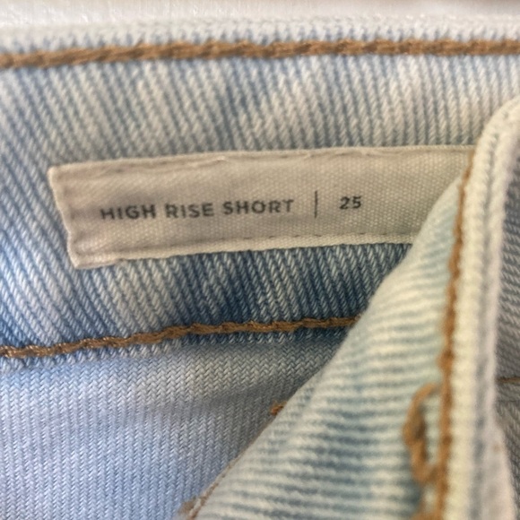 Pacsun high rise denim shorts size 25 light wash - Picture 7 of 8